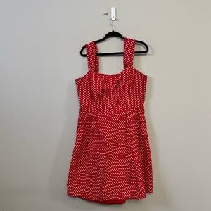 City Chic women’s red/white polka dot sleeveless rockabilly pinup dress💜
